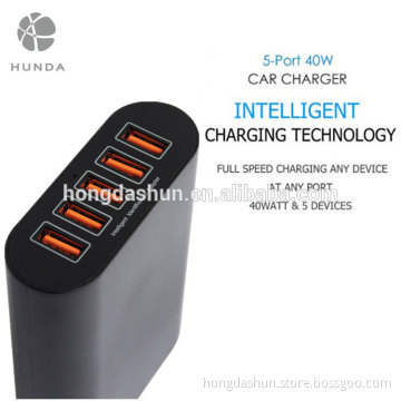black family-sized usb charging station 5 port usb slot hub for mobile phone 5